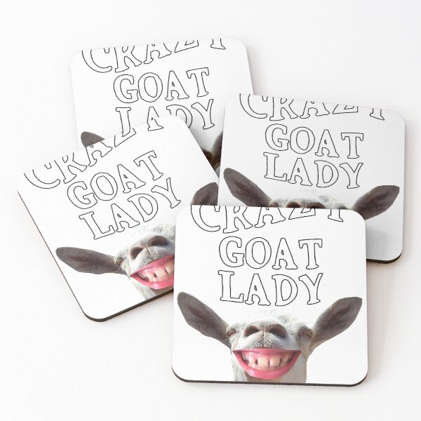 Item preview, Crazy goat lady, smiling goat  designed and sold by Stephanie  Skeem.