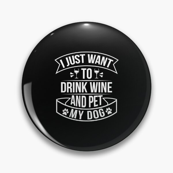Artikelvorschau, Dog Shirt I Just Want To Drink Wine And Pet My Dog Gift Tee entworfen und verkauft von haselshirt.