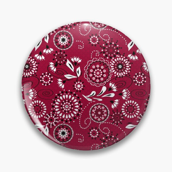 Item preview, Seamless retro texture with flowers on a red background designed and sold by fuzzyfox.