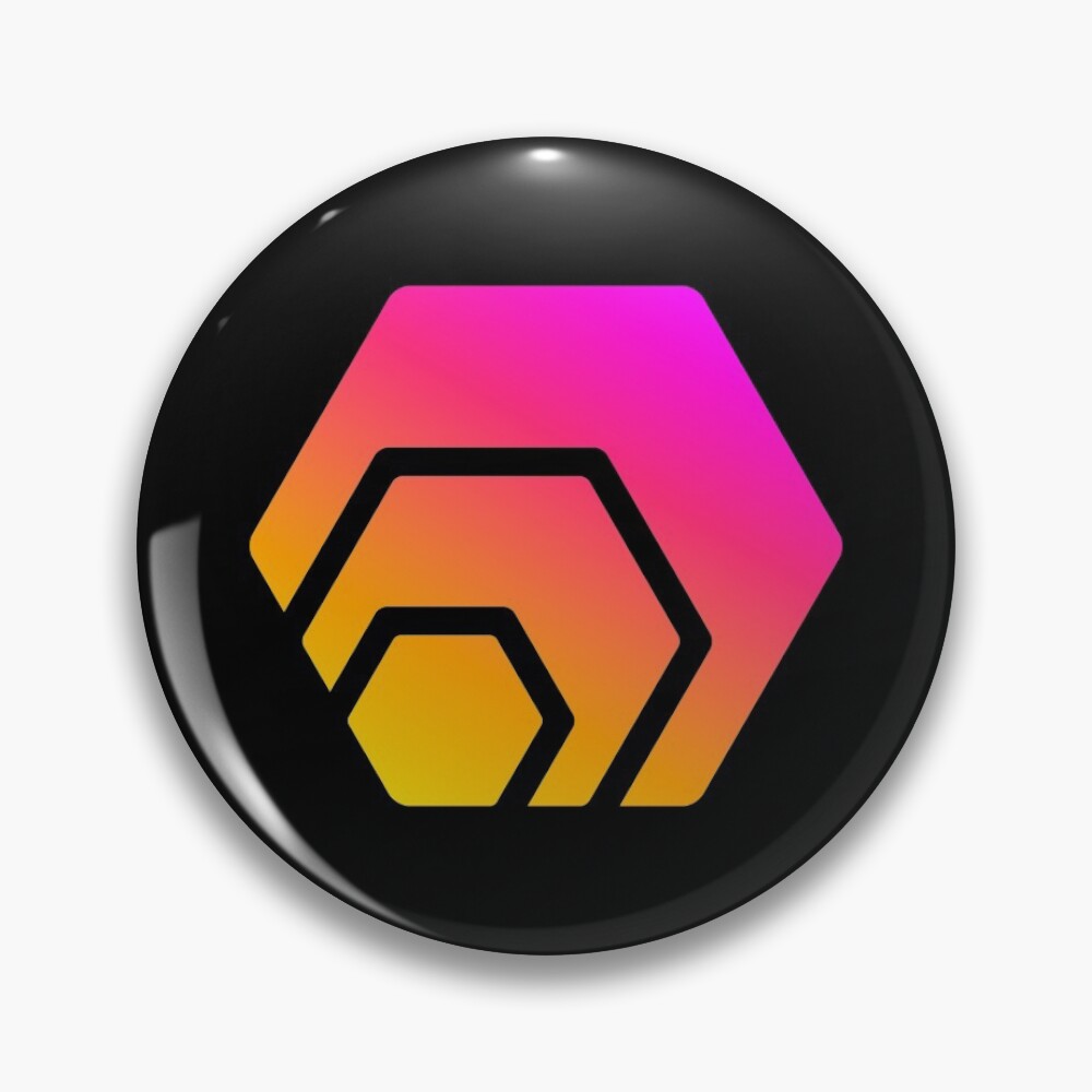 HEX Crypto Hexagon Logo Pin