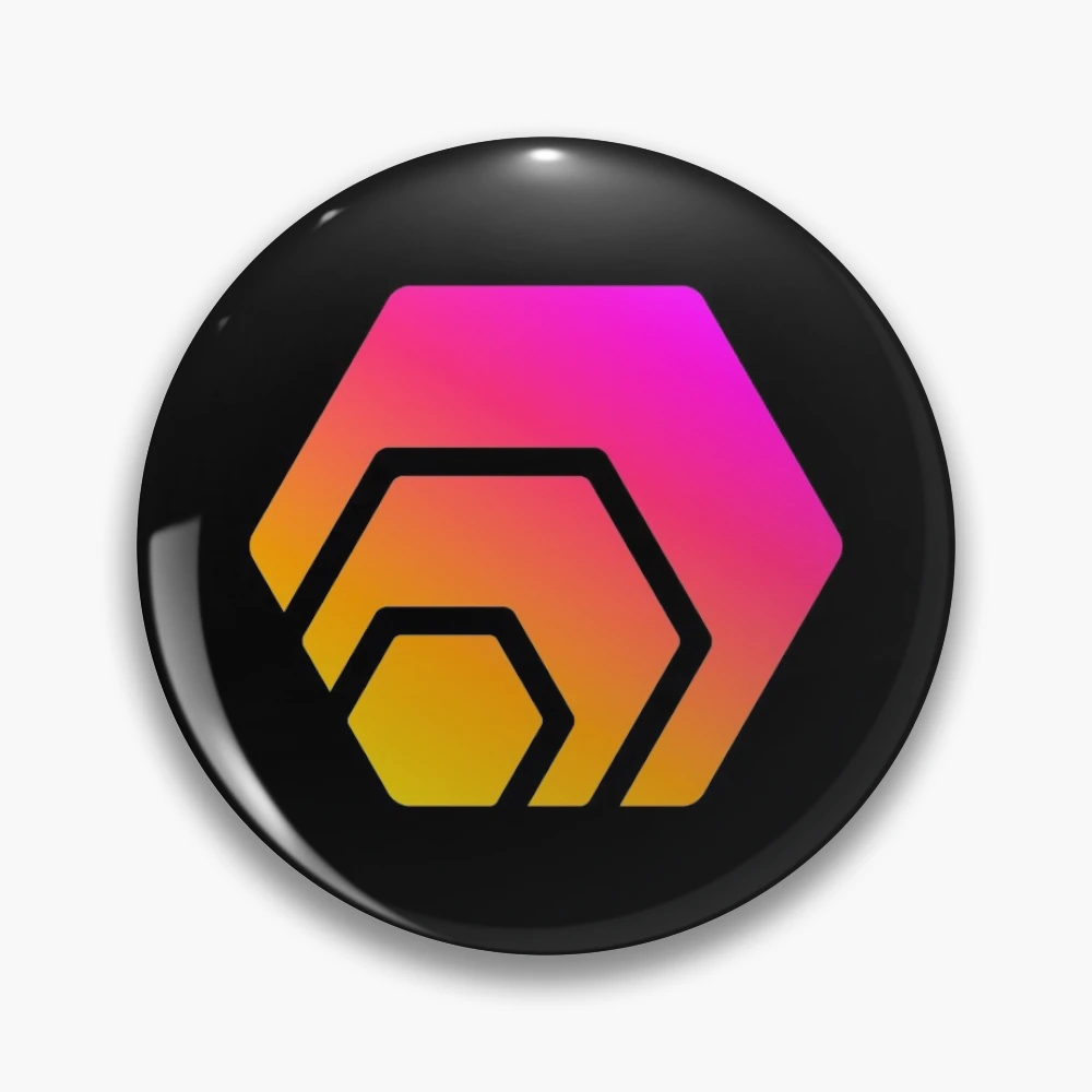 HEX Crypto Hexagon Logo Pin