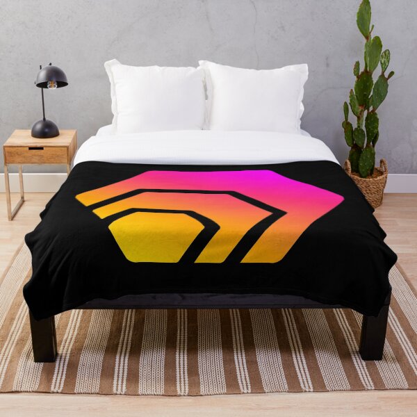 HEX Crypto Hexagon Logo Throw Blanket