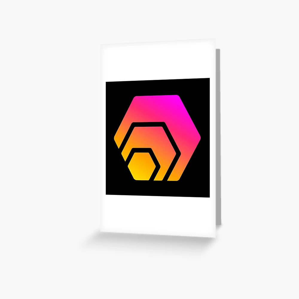 HEX Crypto Hexagon Logo Greeting Card
