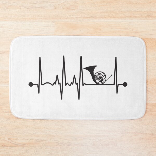 Item preview, French Horn Heartbeat designed and sold by teesaurus.
