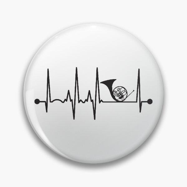 Item preview, French Horn Heartbeat designed and sold by teesaurus.