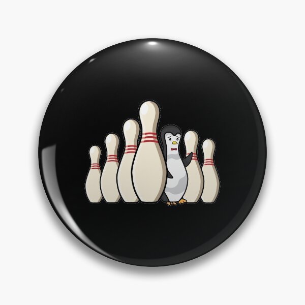 Item preview, Bowling Penguin Pin Christmas Xmas Holiday Gift designed and sold by haselshirt.