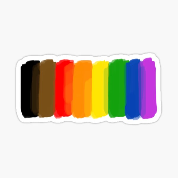 POC Pride Flag Paint Swatch Sticker Sticker