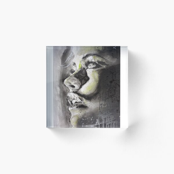 Green Woman Acrylic Block
