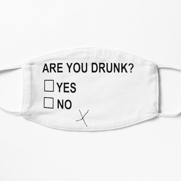 Are You Drunk Yes No Checkbox Flat Mask