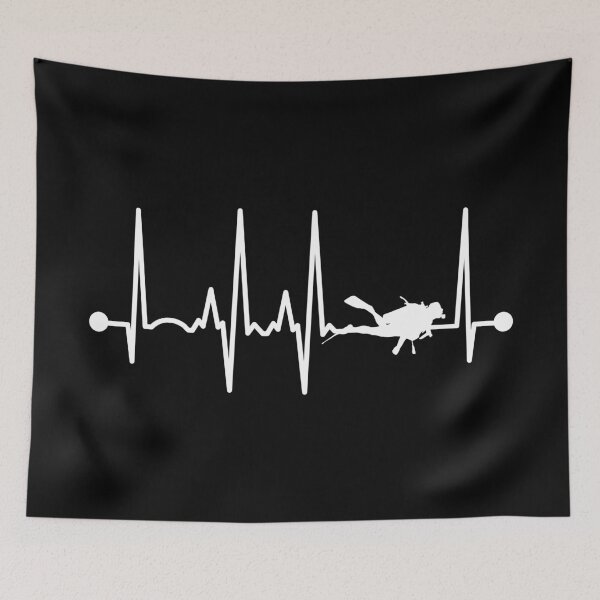 Item preview, Scuba Diving Heartbeat designed and sold by teesaurus.