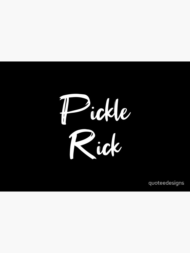 Pickle Rick (Black) by quoteedesigns