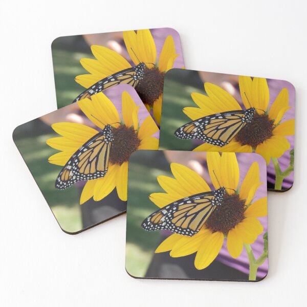 Item preview, Monarch butterfly on a yellow sunflower,  designed and sold by Stephanie  Skeem.