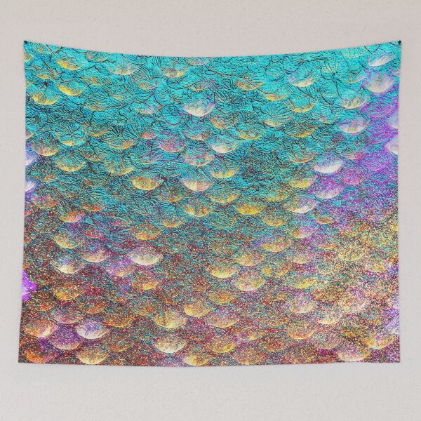 Item preview, Aqua and Gold Mermaid Scales designed and sold by frappechica.