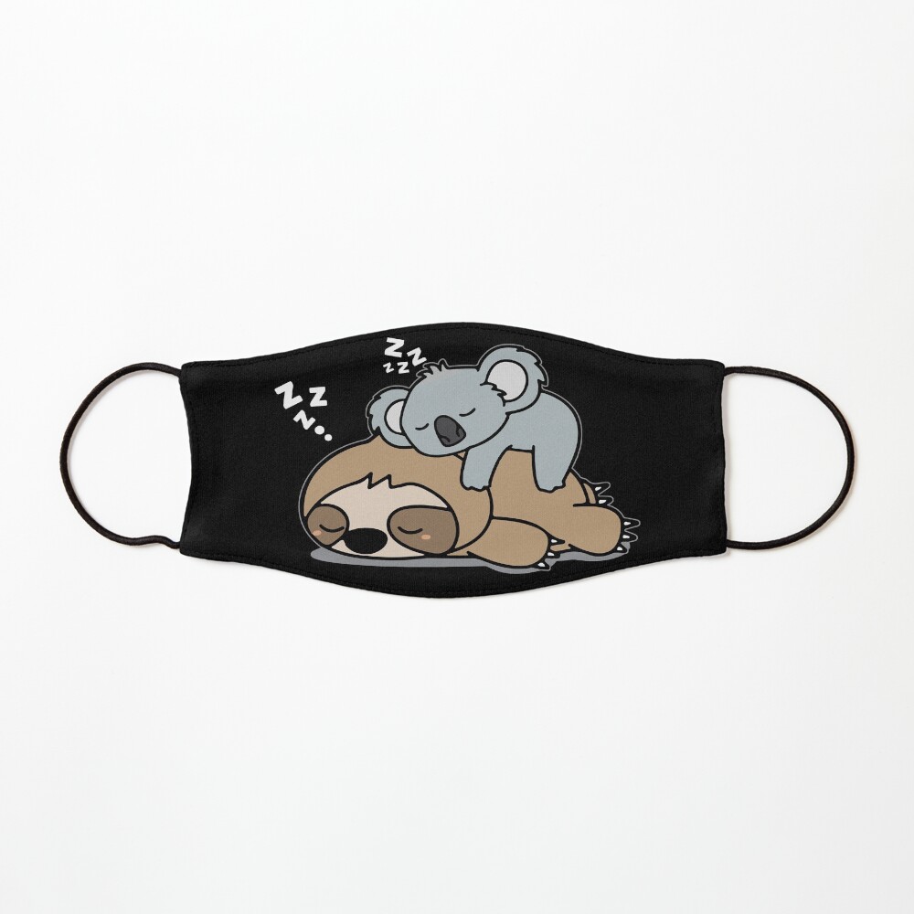 Cute Funny Lazy Sloth With Lazy Koala Mama Bear Napping Mothers Day Gift Mask