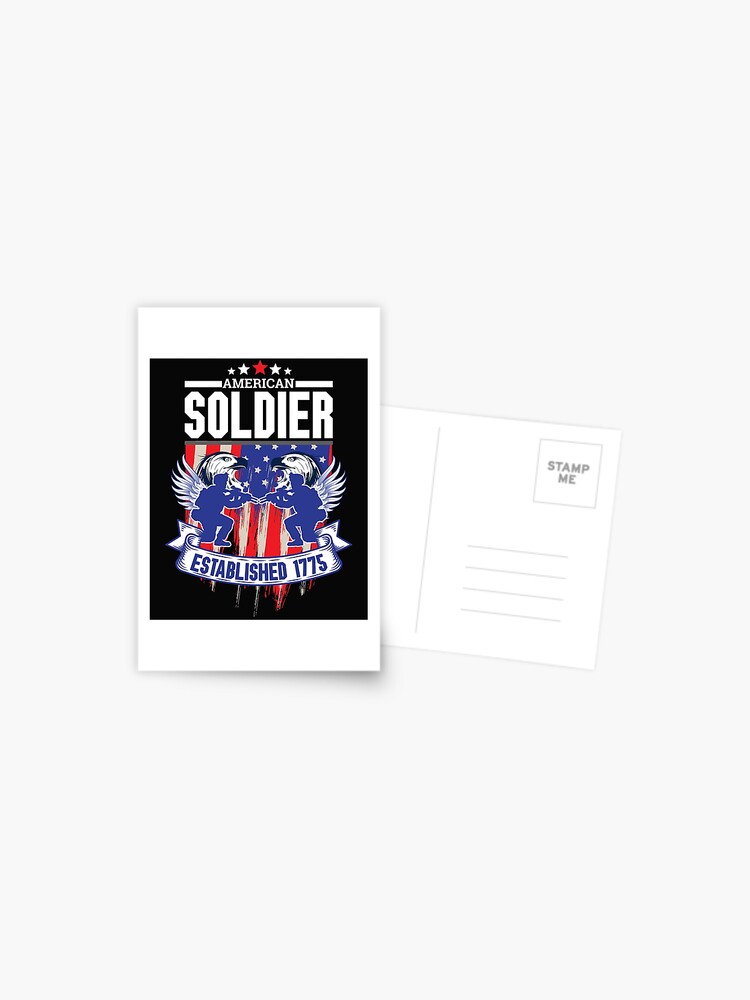Soldier T Shirt Design Us Army T Shirt Design Postcard By Opulentgraphic Redbubble - roblox soldier tf2 shirt