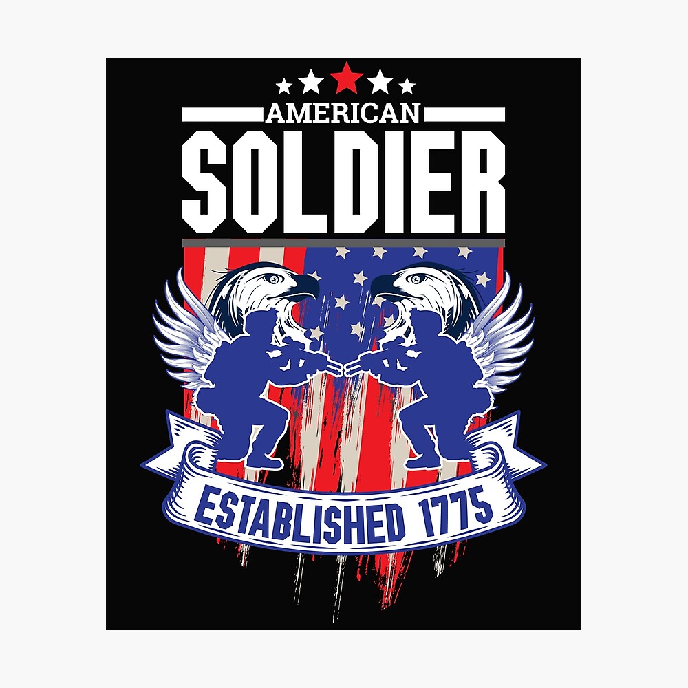 Soldier T Shirt Design Us Army T Shirt Design Poster By Opulentgraphic Redbubble - military roblox army t shirt