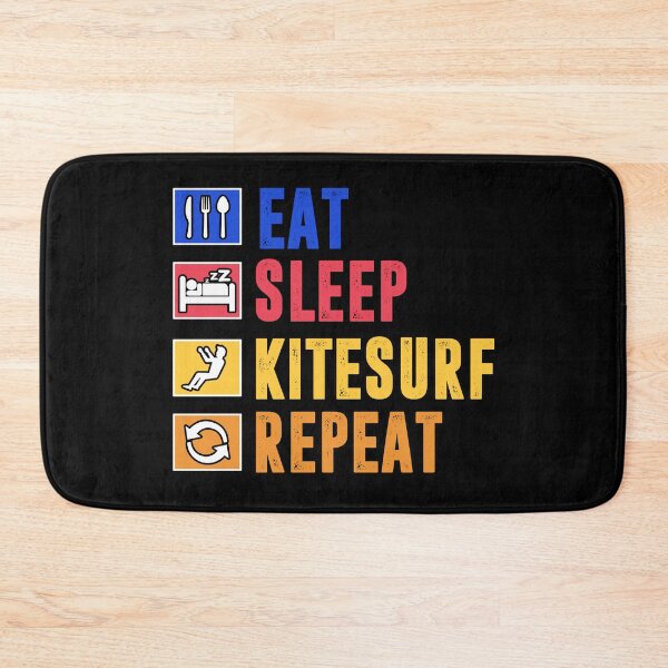 Item preview, Eat sleep kitesurf repeat water sports gift designed and sold by redshirtz.