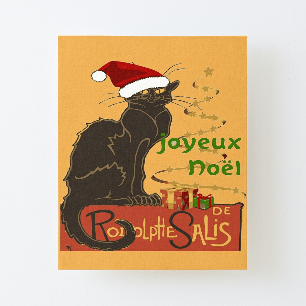 Joyeux Noel Le Chat Noir Christmas Parody Art Board Print By Taiche Redbubble