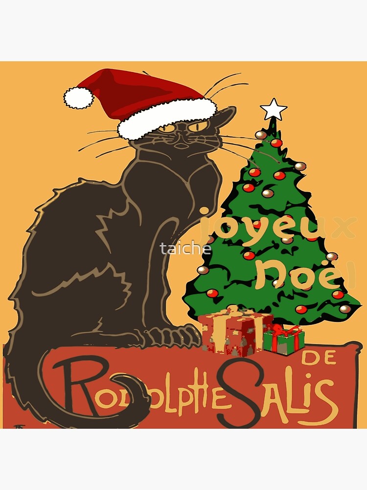 Joyeux Noel Le Chat Noir Spoof With Yuletree And Gifts Tote Bag By Taiche Redbubble