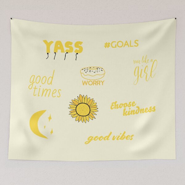 Item preview, Cute Yellow Sticker Pack - collection of hand drawn images and text. designed and sold by The-Goods.