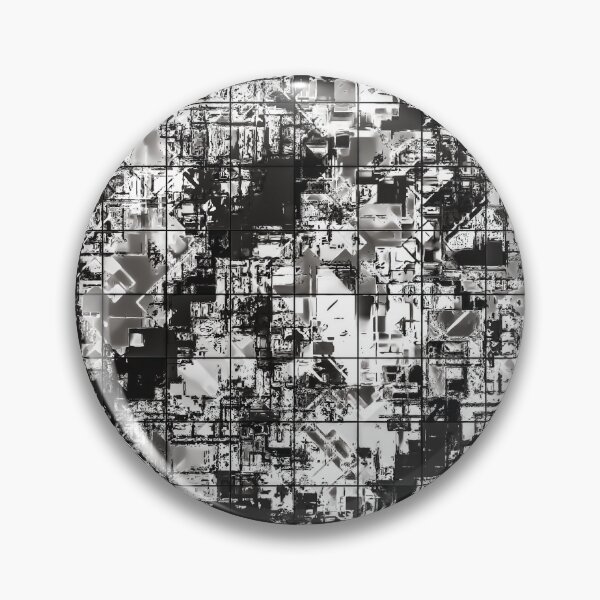 Item preview, psychedelic geometric square pattern abstract background in black and white designed and sold by Mrvell.