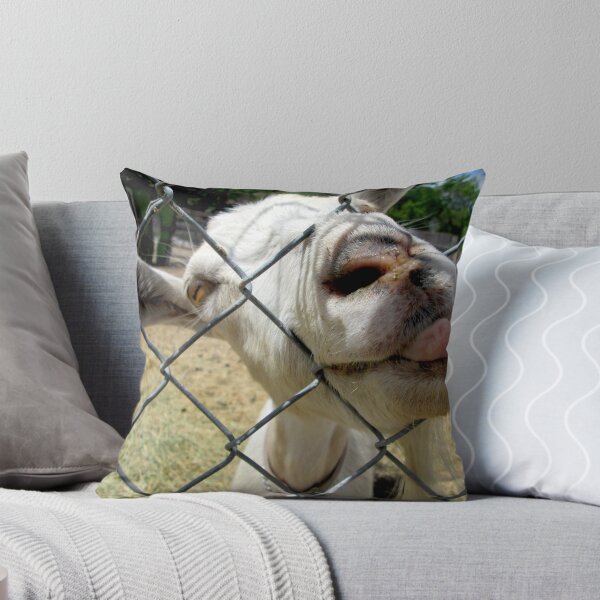 Item preview, funny goat sticking out its tongue designed and sold by Stephanie  Skeem.