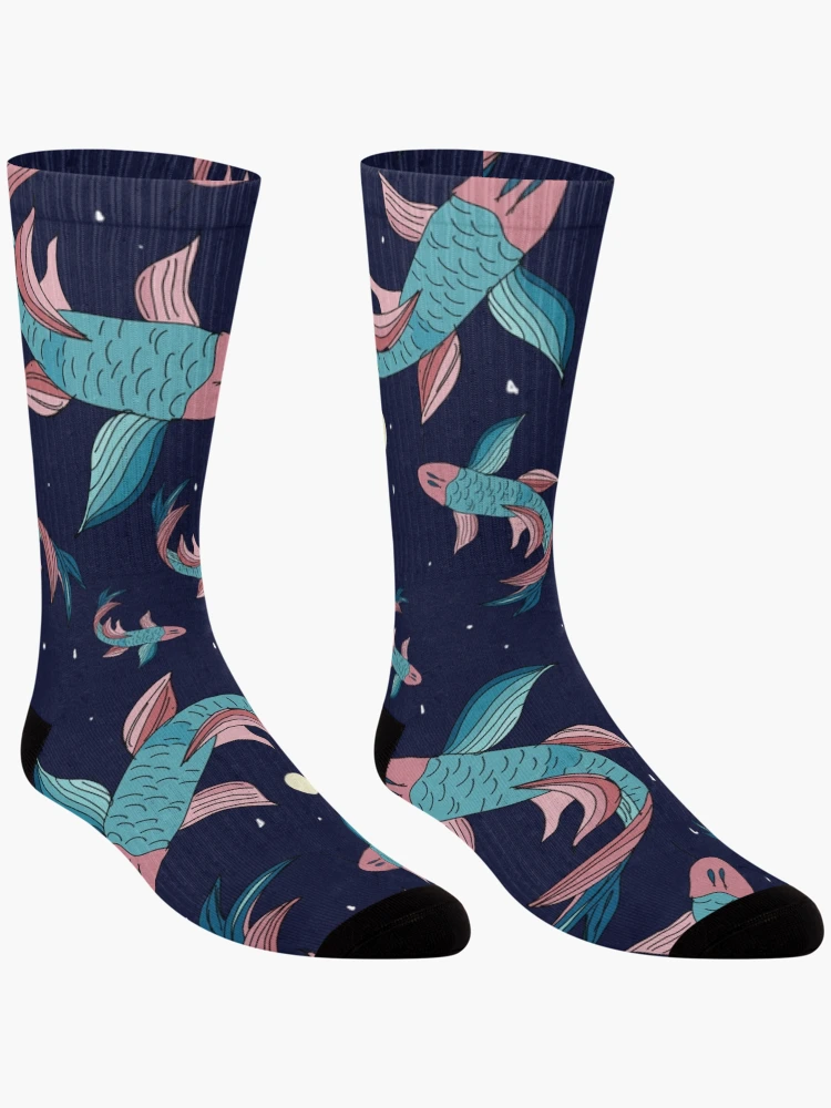 Thumbnail 3 of 5, Socks, FISH AND MOON designed and sold by Rococodesigns.