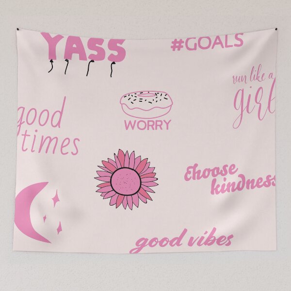 Item preview, Cute Pink Sticker Pack - collection of hand drawn images and text. designed and sold by The-Goods.