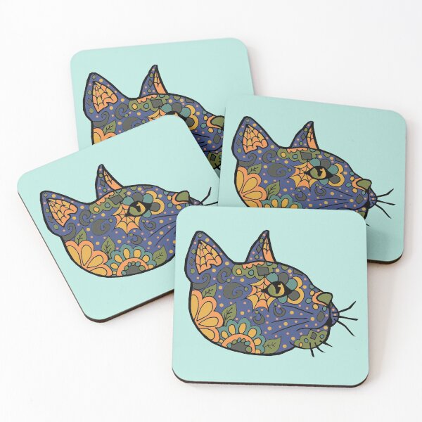 Item preview, Midnight Cat Doodle designed and sold by missmann.