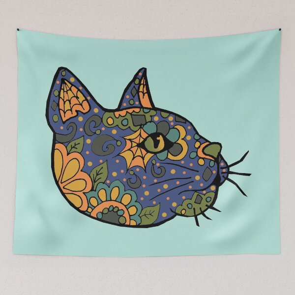 Item preview, Midnight Cat Doodle designed and sold by missmann.