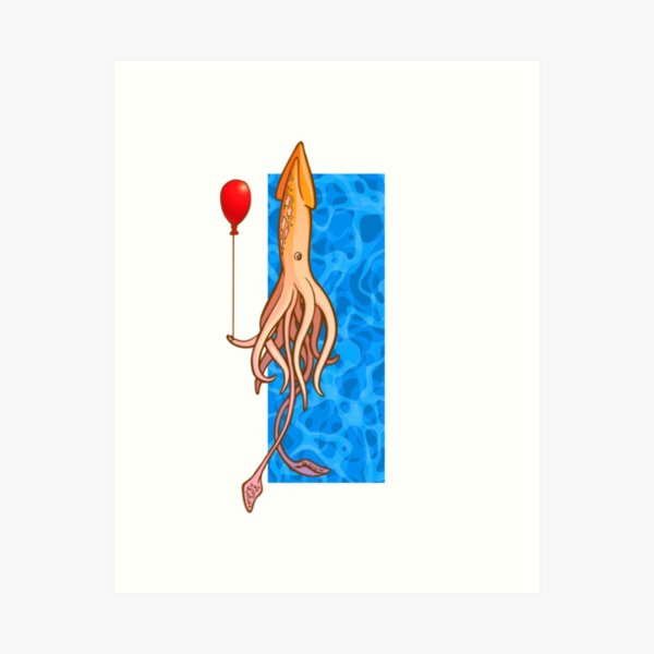 Squidlet Tee Art Print