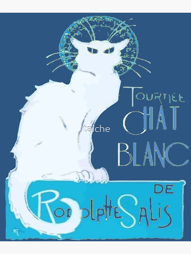 Tournee du Chat Noir Chat Blanc Vector Distressed