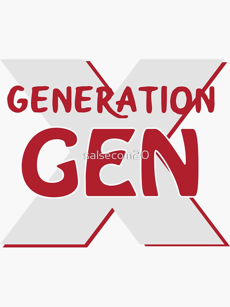 "Generation X Gen X" Sticker for Sale by Redbubble