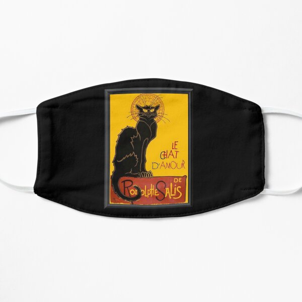 Le Chat D'Amour Black Cat Framed Vector Flat Mask