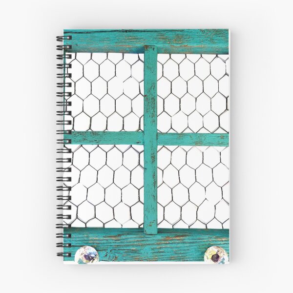 Item preview, Rustic aqua window with chicken wire designed and sold by Stephanie  Skeem.