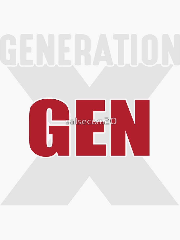 "Generation X Gen X" Sticker for Sale by Redbubble