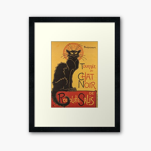 Soon, the Black Cat Tour by Rodolphe Salis Framed Art Print