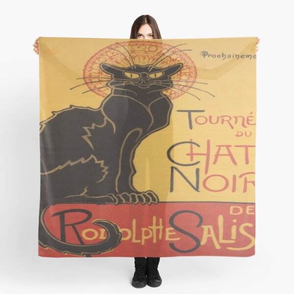 Tableau Chat Noir Scarves Redbubble