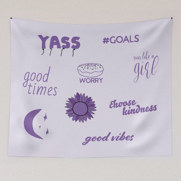 Item preview, Cute Purple Sticker Pack - collection of hand drawn images and text. designed and sold by The-Goods.