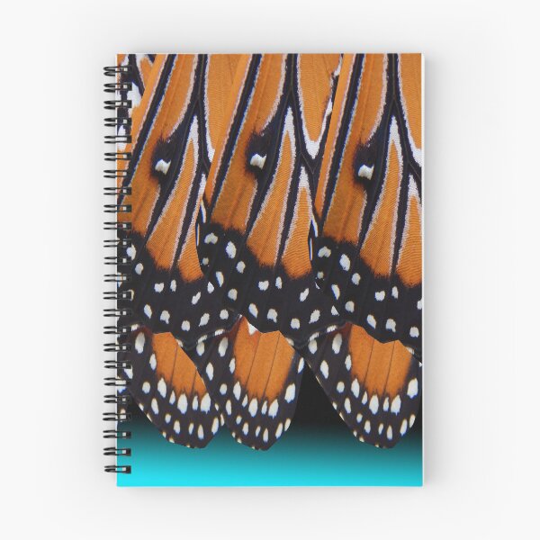 Item preview, aqua, orange, butterfly wing pattern designed and sold by Stephanie  Skeem.