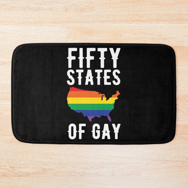 Item preview, LGBT 50 States Gay Lesbian Rainbow Pride Holiday Gift designed and sold by haselshirt.