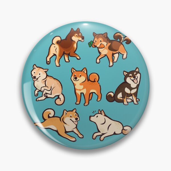 shibes in blue Pin