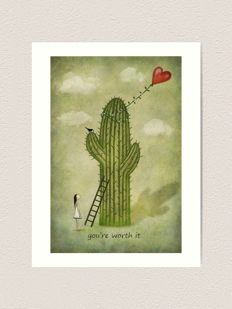 Alternate view of You're worth it Art Print