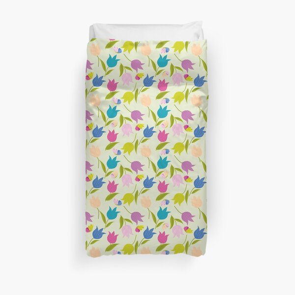 Decorative Tulips Pattern Duvet Cover