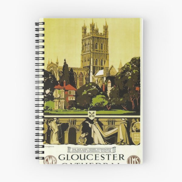Item preview, Gloucester Cathedral vintage travel poster designed and sold by stickart-marek.