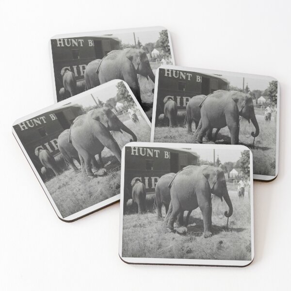 Item preview, Circus Elephants - Black And White Photograph designed and sold by Slydell1.