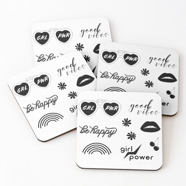 Item preview, Black and White Sticker Pack - collection for sticker set or any other product of hand drawn images and text. designed and sold by The-Goods.