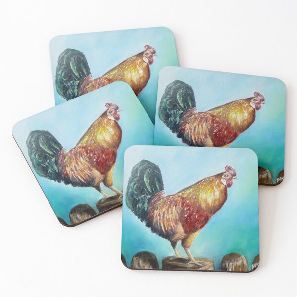 Item preview, rhode island red rooster oil painting designed and sold by Stephanie  Skeem.