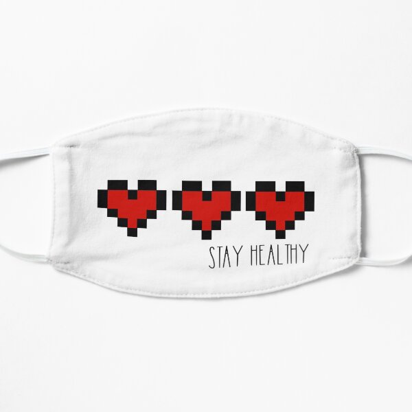 Stay healthy - Hearts Flat Mask