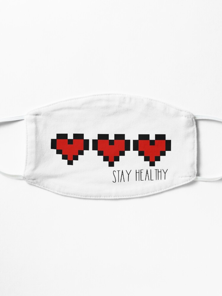 Alternate view of Stay healthy - Hearts Mask